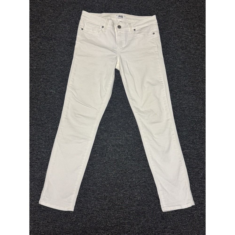Paige Kylie Crop White Sz 27 Stretch Jeans Cotton Elastaine Blend